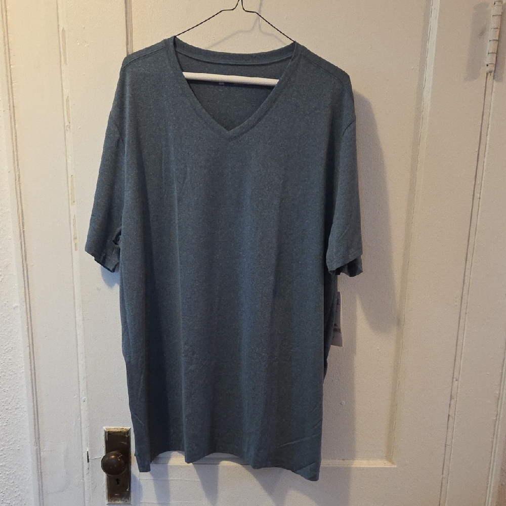 32 Degrees Men's Heathered Blue V-Neck Tee